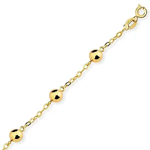 Pulseira de Bolinhas Banhado a Ouro 18k
