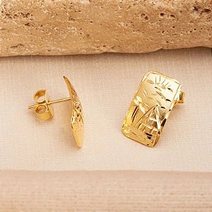 Brinco Egito Diamantado em Ouro Amarelo