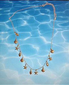 Colar Conchas Banhado a ouro