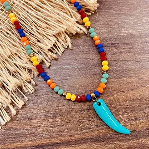 Colar Pimenta Cristais - Bijuteria