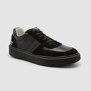 Tênis Casual Urbano Polo Vest – 100% Couro Legítimo - Cor Preto