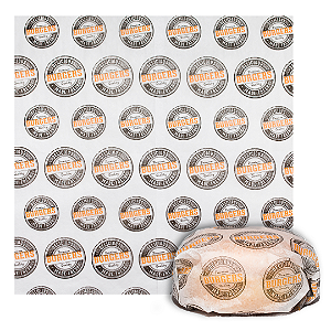 PAPEL ACOPLADO 100 FOLHAS EMBALAR DELIVERY HAMBURGUER LANCHE