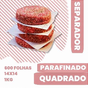PAPEL MANTEIGA SEPARAR HAMBURGUER PARAFINADO 14X14