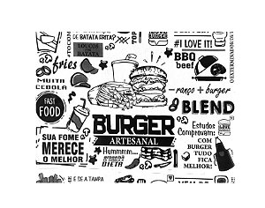 PAPEL ACOPLADO ECONOMICO P/ LANCHES 20G PCT/250F 30X38CM - COD. 181