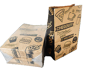 SACO SOS M KRAFT 36X22X10,5CM 10KG DELIVERY ESTAMPADO 100UN - COD. 192
