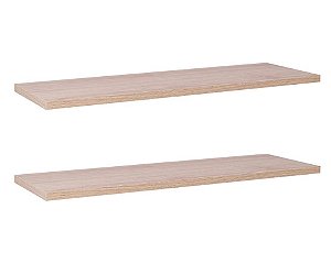 Kit Com 2 Prateleiras 40 X 15cm Suporte Invisivel Cor Carvalho Treviso (madeira Clara)