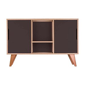 Buffet Aparador com 2 Portas Murano Carvalho e Grafite