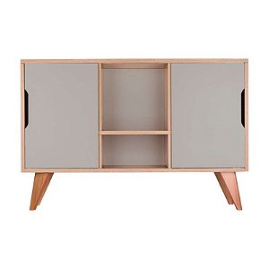 Balcão Buffet com 2 Portas Carvalho e Verde Menta