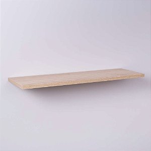 Kit com 3 Prateleiras 60 x 20cm Suporte Invisivel - Cor Carvalho Treviso (madeira clara)