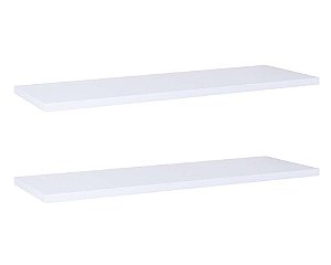 Kit Com 2 Prateleiras 60 X 15cm Suporte Invisivel Cor Branco