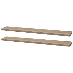 Kit 2 Prateleiras 80 x 10cm Carvalho Suporte Invisível