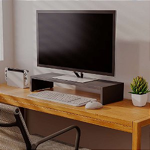 Base Suporte para Monitor Apoio de Mesa Preto