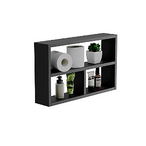 Nicho Decorativo Pequim Preto para Banheiro Lavabo