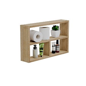 Nicho Decorativo Pequim Carvalho para Banheiro Lavabo