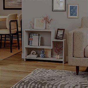 Rack Nicho Aparador Girona Branco para TV Sala Quarto Escritorio