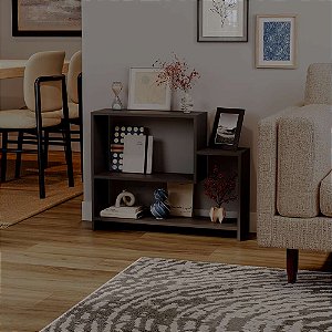 Rack Nicho Aparador Girona Preto para TV Sala Quarto Escritorio