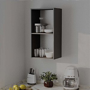 Nicho Aéreo Cozinha Gusto Organizador Preto
