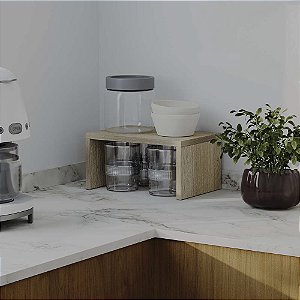 Organizador de Bancada para Cozinha Carvalho Multiuso