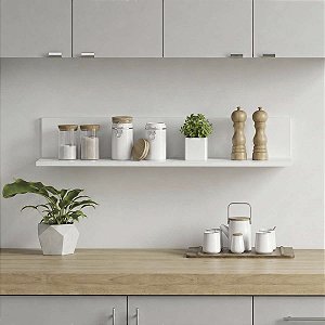 Prateleira Decorativa de Parede para Cozinha Odda Branca