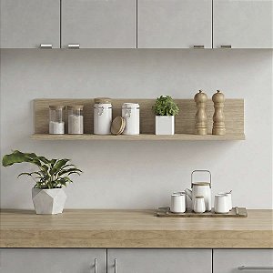 Prateleira Decorativa de Parede para Cozinha Odda Carvalho