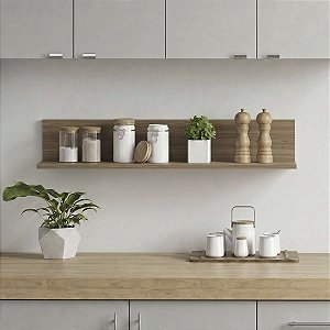 Prateleira Decorativa de Parede para Cozinha Odda Freijó