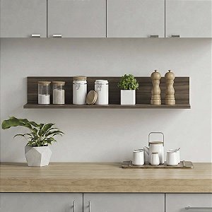 Prateleira Decorativa de Parede para Cozinha Odda Nogal