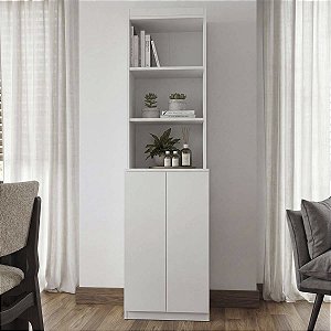 Estante Armario Organizador Multiuso Malmo 2 portas Branco