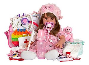 Boneca Bebê Reborn Realista Com Jogo De Roupa Fada Madrinha