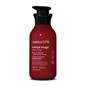 Loção Aveludada Desodorante Corporal Nativa SPA Cereja Rouge 400ml