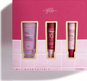 Kit Essenciiais Niina Skin: Gel de Limpeza 30ml + Hidratante Matificante 15g + Protetor Solar 15ml