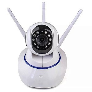 Câmera de Segurança IP Wifi 360 sem Fio com 3 Antenas