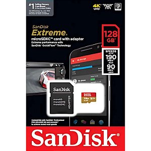 Cartão De Memoria Micro Sd Sandisk Extreme 128GB 190mb/s