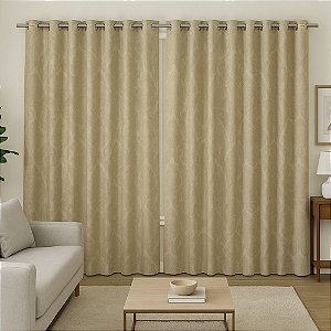 Cortina Pendure Jacquard 4,00 (A) x 2,70 (L) Bege