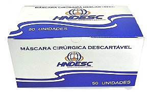 Máscara Cirurgica Descartável Tripla C/Elástico C/50un - HNDESC