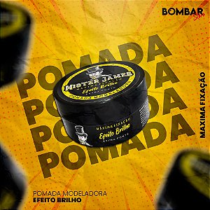 Pomada Modeladora Efeito Brilho Fixação Extra Forte 90g | Mister James®