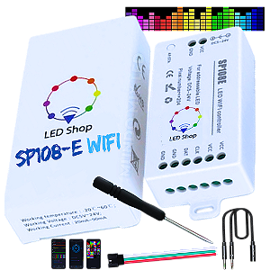 Controladora Digital SP108-E Musical Wifi Para leds pixel fita led Ws2811 2812 6803 2815