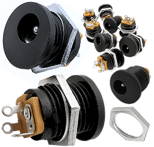 CONECTOR PLUG JACK DC 022 2.1mm P4 Fêmea J4 Pedal Para Painel DC-022 J4