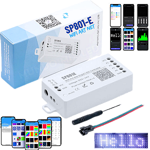 Controladora Art Net SP801-E Texto Wifi Digital Para Leds Pixel Matriz rgbic módulo Digital