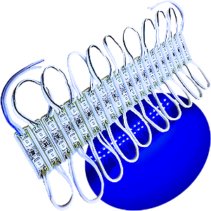 mini módulo led resinado 2835 25mm 2-led azul royal prova dágua ip67 12v