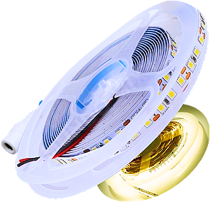 Fita LED IP20 12V 120Leds 10W /mt Branco Morno 4000K 12Volts P/ Perfil