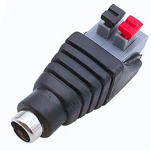 Conector PLUG Borne Pressão Vermelho Fêmea P4 J4 Para Fonte e LEDs 12v/24v