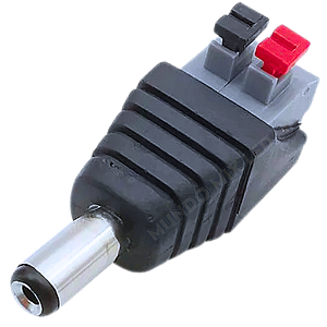 Conector PLUG Borne Pressão Vermelho Macho P4 J4 Para Fonte e LEDs 12v/24v