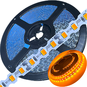 Fita LED ZIG ZIG IP20 Dobrável 6MM Laranja 8W MT Profissional 12V LED Com Cobre Curvas 90º 180º