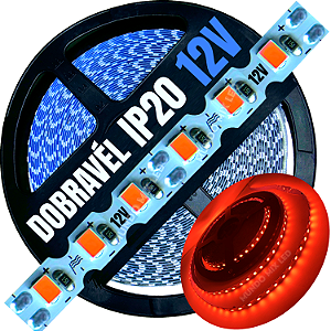 Fita LED ZIG ZIG IP20 Dobrável 6MM Vermelho 8W MT Profissional 12V LED Com Cobre Curvas 90º 180º