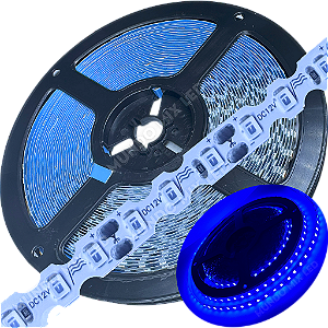 Fita LED ZIG ZIG IP20 Dobrável 6MM Azul Escuro 8W MT Profissional 12V LED Com Cobre Curvas 90º 180º