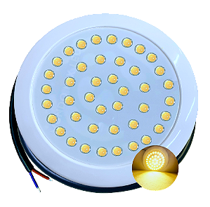 Luminária Refletor Mono P/ Piscinas 35W Branco Quente 12V IP68 125mm Rosca 1/2 21mm Prova D’água