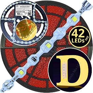 Ultra Fita LED Maleável 42-LEDs 10W /MT 12V 3200k Branco QUENTE ZIG ZAG 6,5mm IP67 S A Prova Dagua Curvas 90º 10Watts 42LEDs