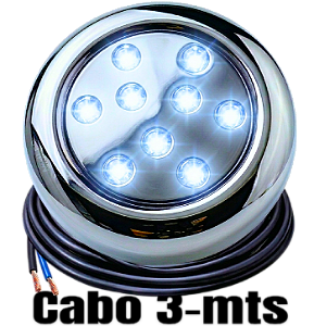 Luminária P/ Piscinas 12W BRANCO FRIO 6500k 12V IP68 80mm 4IN1 1/2 3/4 Mono Cromatico A Prova D’água 9w Aço Inox iluminação Super LED