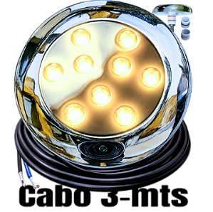 Luminária P/ Piscinas 12W Branco QUENTE 3000k 12V IP68 80mm 3-IN1 1/2 3/4 Mono Cromatico A Prova D’água 9w Aço Inox iluminação Super LED