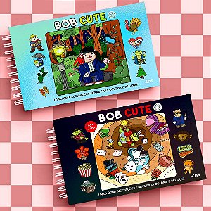 Kit Bob Cute Capa Dura Filmes e Séries + Dorama e Festas + Folha de Acetato